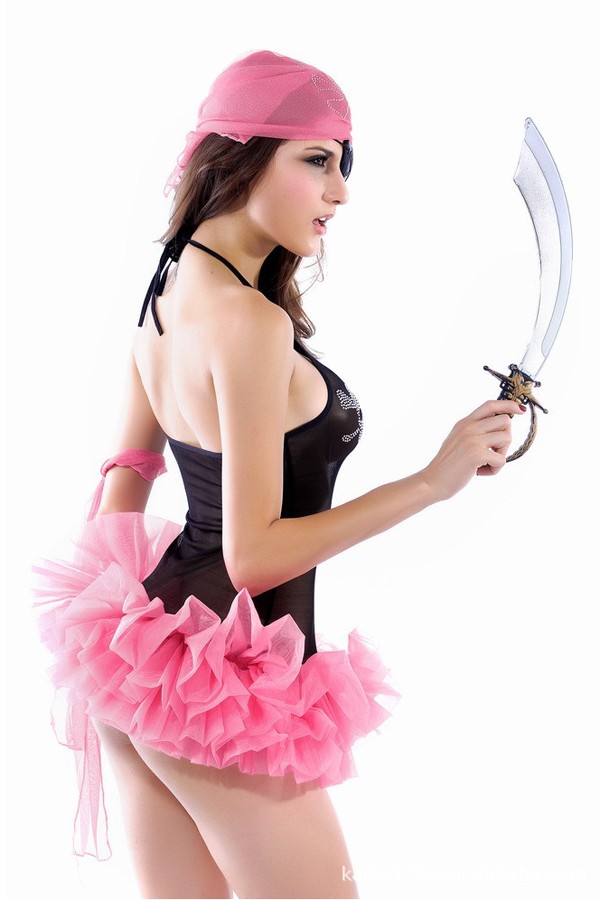 Halloween Costume Sexy Pink Pirate Costume - Click Image to Close